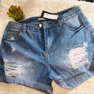 2sable denim shorts